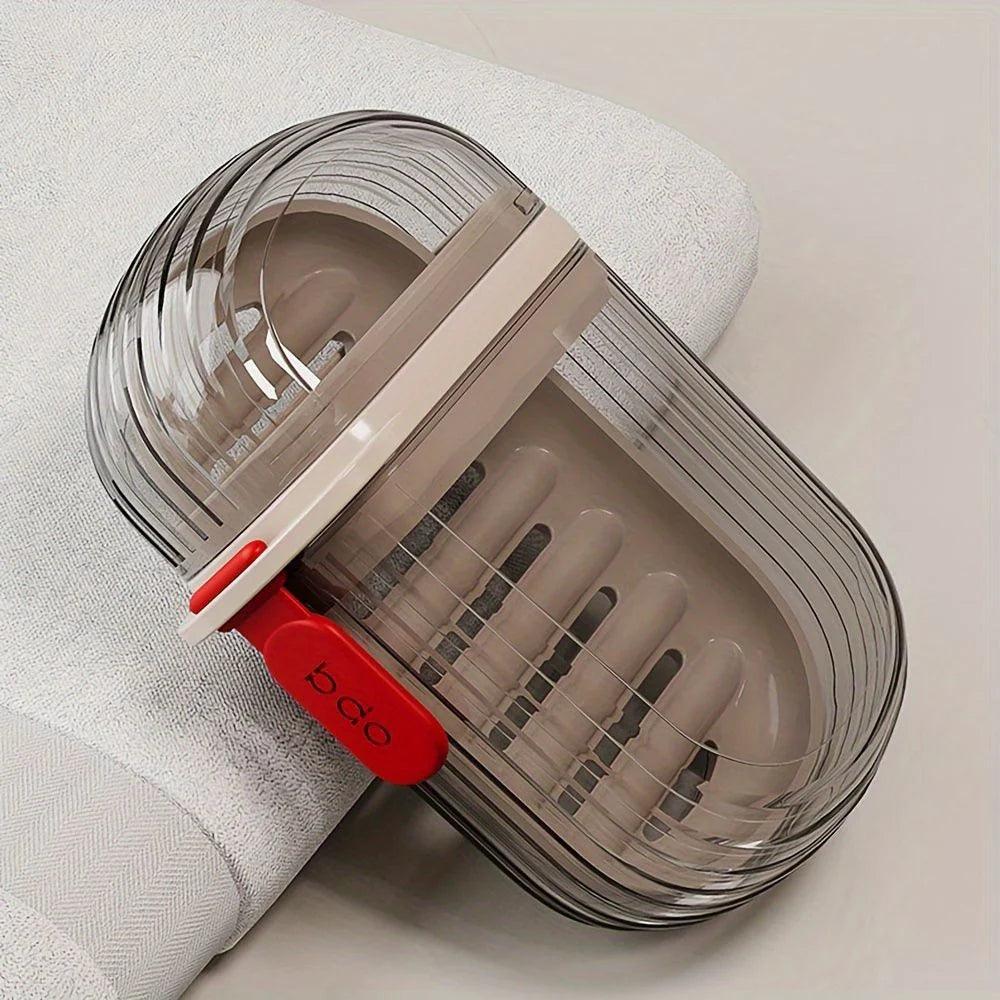 Portable Soap Dish with Drainage - Travel-Friendly Design