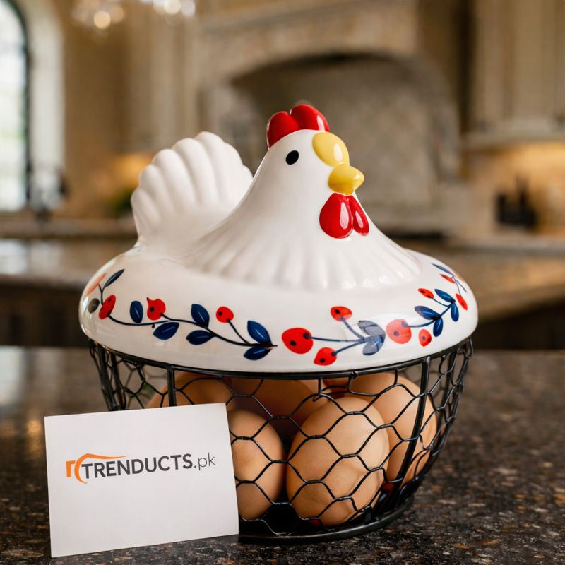 Chicken Egg Basket & Wire Mesh Storage