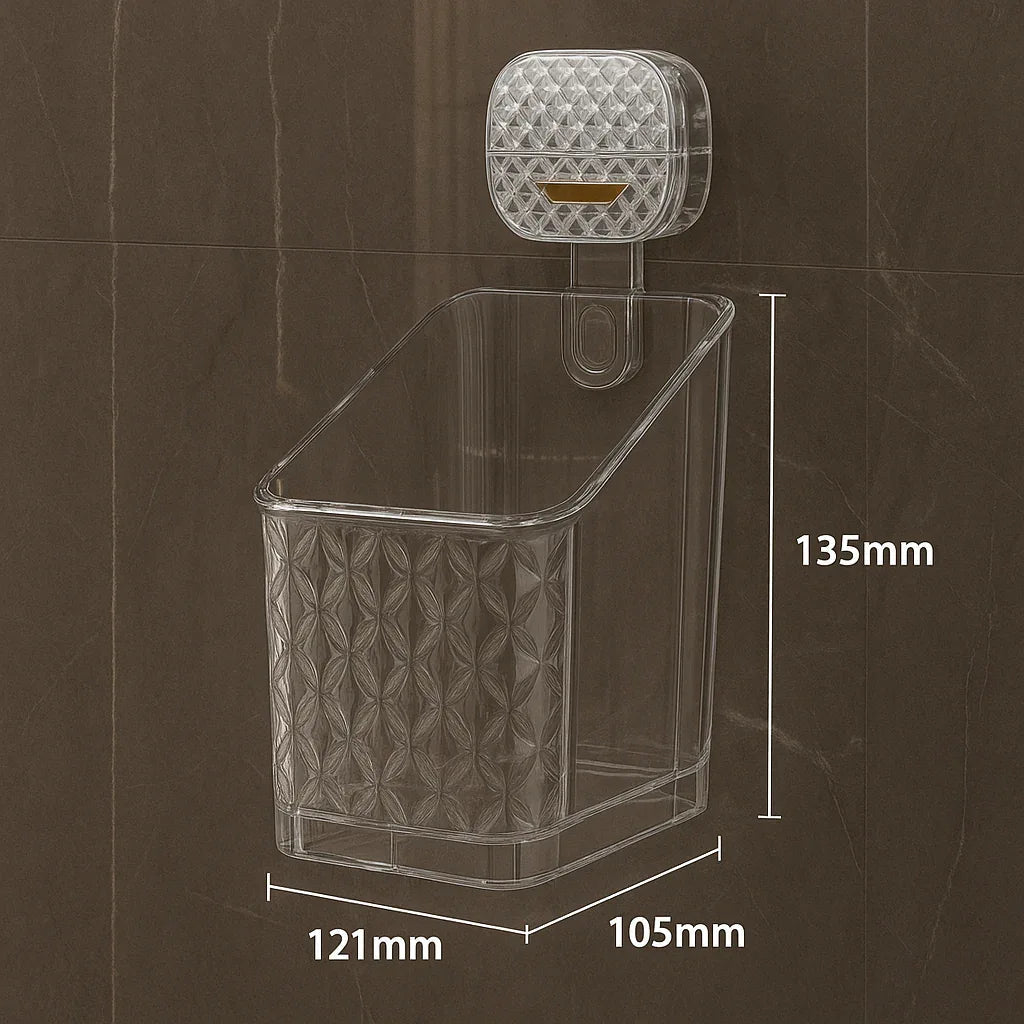 Premium Glacier Texture Suction Wall Bathroom Organizer (High Quality)