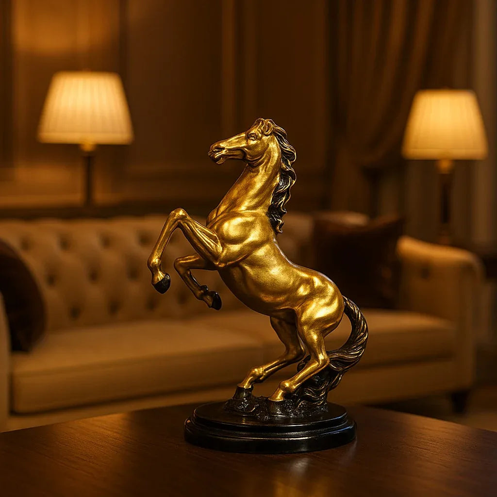 Royal Golden Horse Decor Statue – Small Elegant Figurine