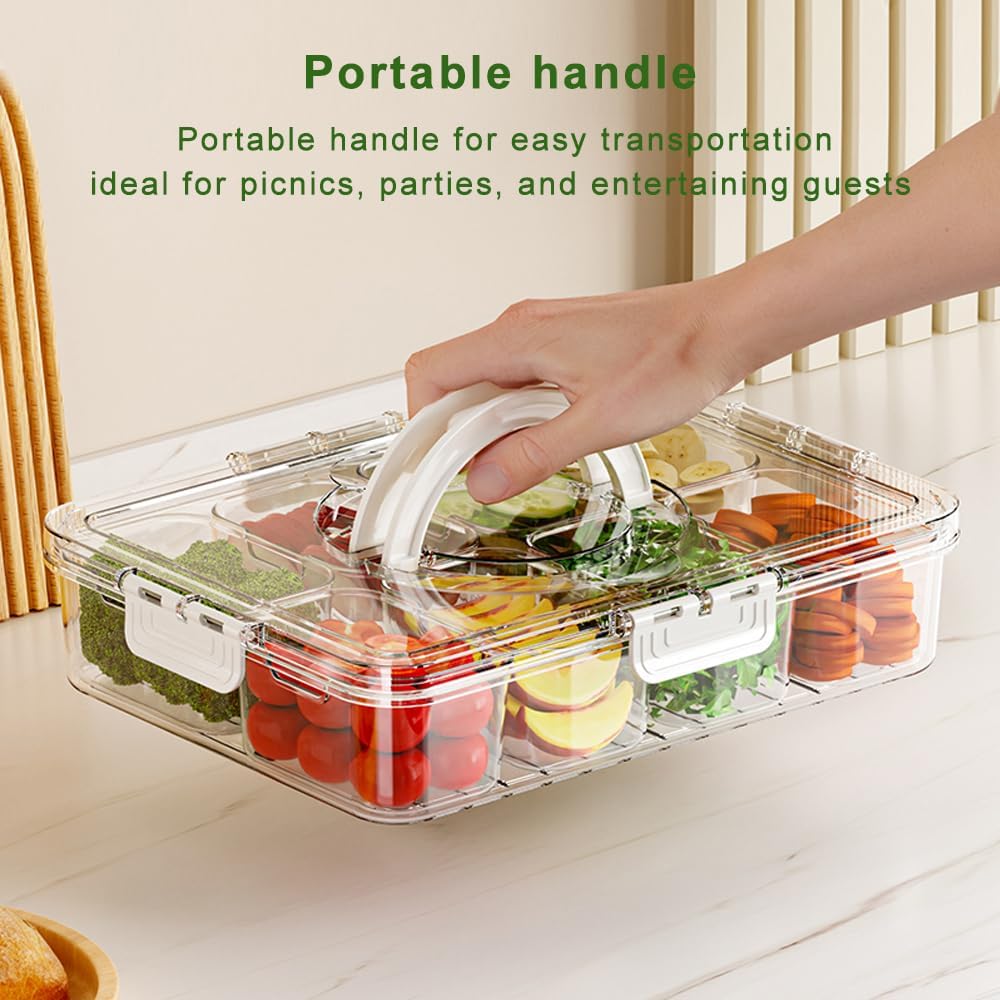 Nordic Rotating Petal Dry Fruit Box – Creative Multi-Compartment Snack Tray
