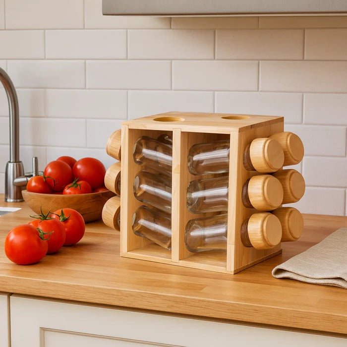 Shengya Wooden Rotating Spice Rack