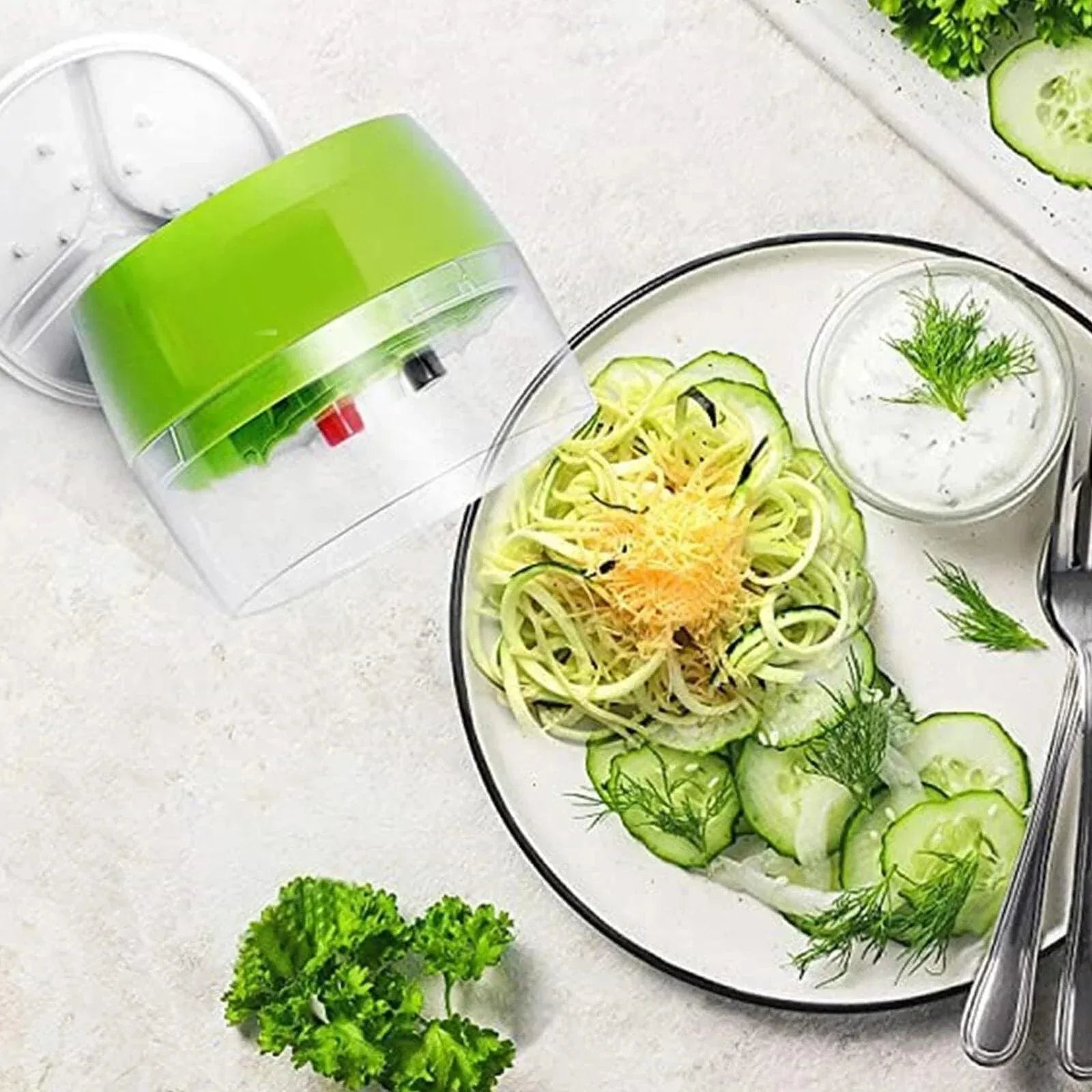 4in1 Vegetable Spiral Cutter for Healthy Meals and Creative Recipes