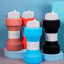 650ml Silicone Sports Water Bottle – Durable & Portable
