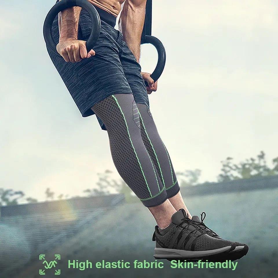 Elastic Knee Support Brace with Strap for Full-Length Protection