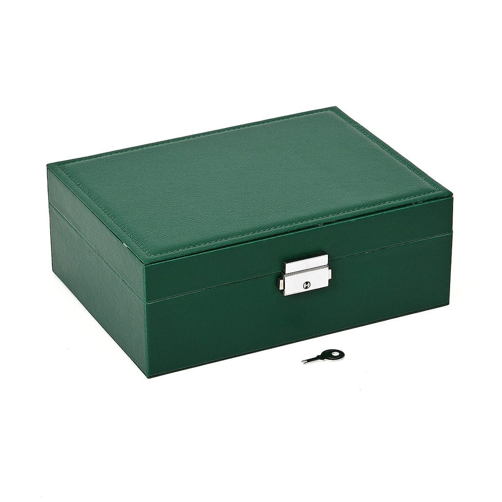 Luxury PU Leather Jewelry Box - Secure Multi-Layer Organizer (Random Color)