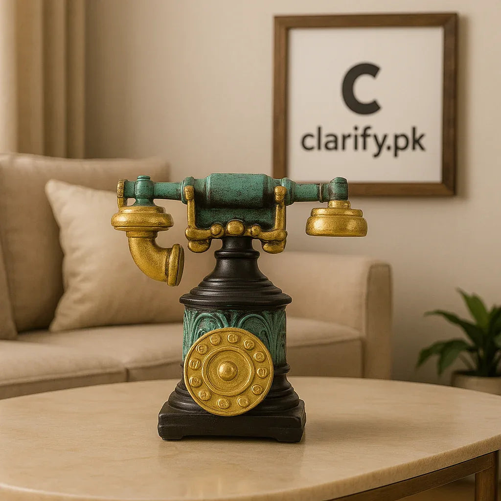 Historic Telephone Design Decoration – Vintage Home Showpiece