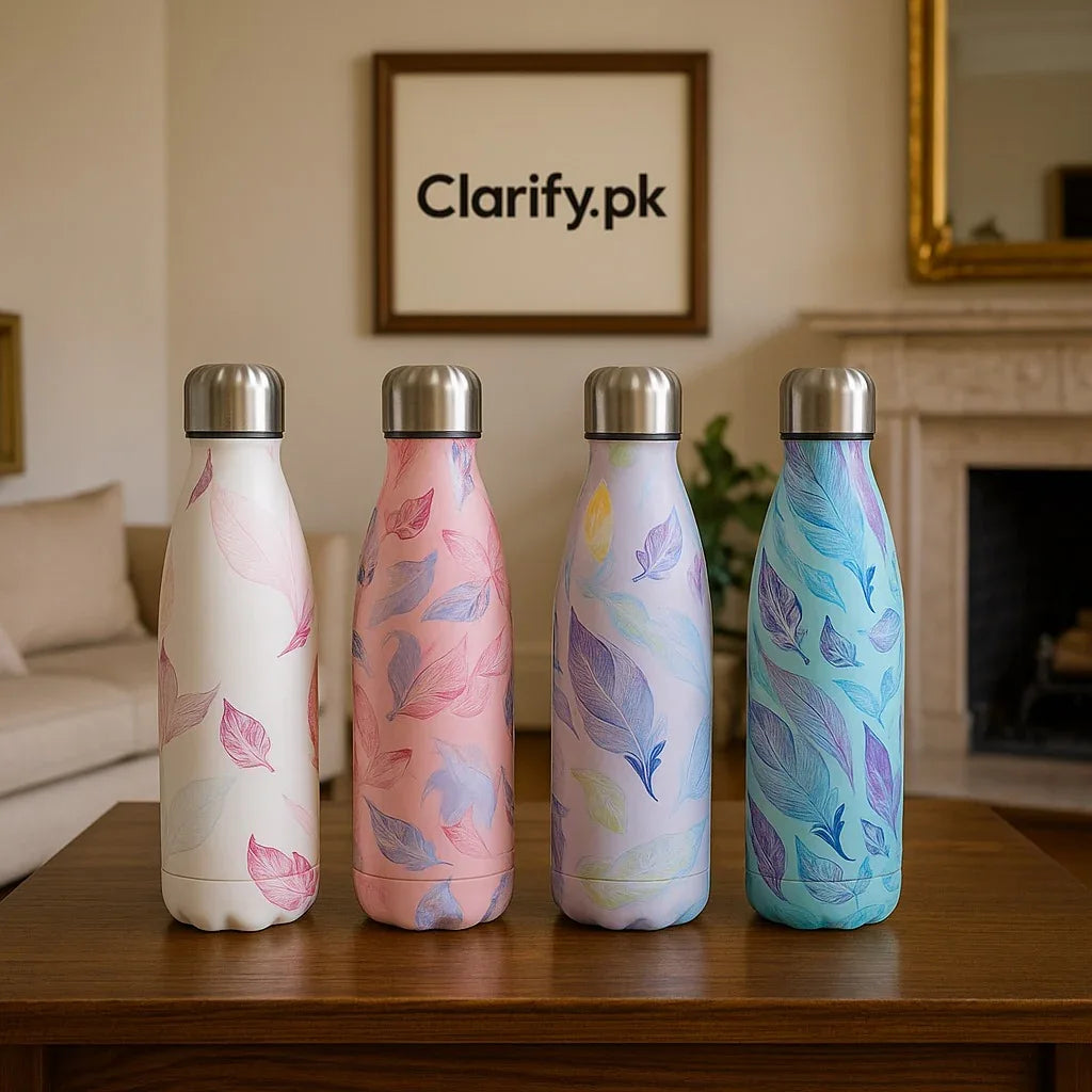 Premium Feather Design Insulated Stainless Steel Bottle (each)
