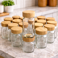 Minimalist 120ml Glass Jar with Bamboo Lid