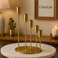 5-Piece Metal Candle Stand Set – Elegant Home Décor