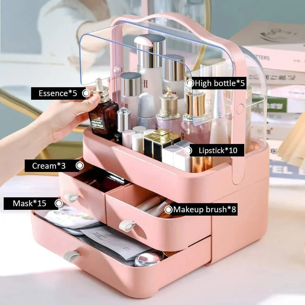 Cosmetic Organizer with Drawers: 3-Drawer Makeup Storage Solution