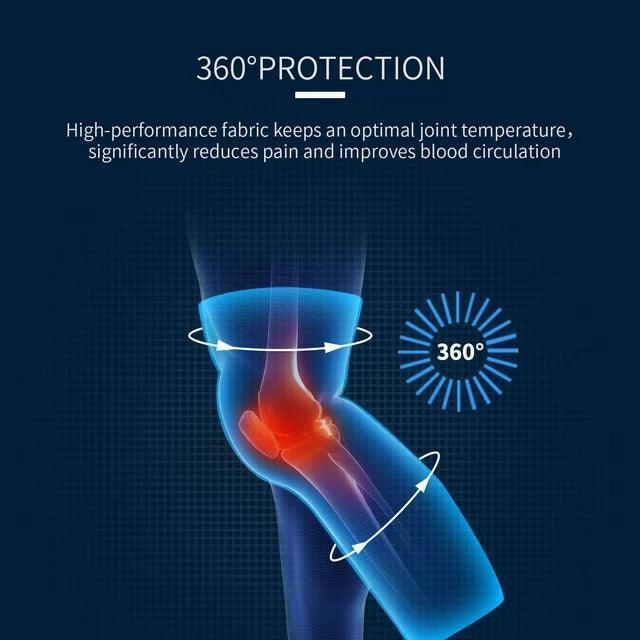 Elastic Knee Support Brace with Strap for Full-Length Protection