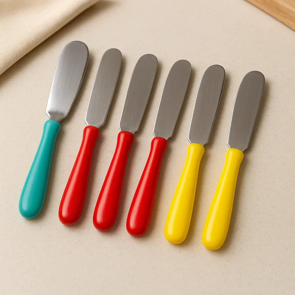6pcs Stainless Steel Butter Knife Set – Smooth Spreaders