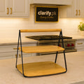 Premium 2-Tier Wooden Serving & Display Stand
