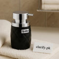 Black Diamond Soap Dispenser – Refillable Ceramic Pump Bottle