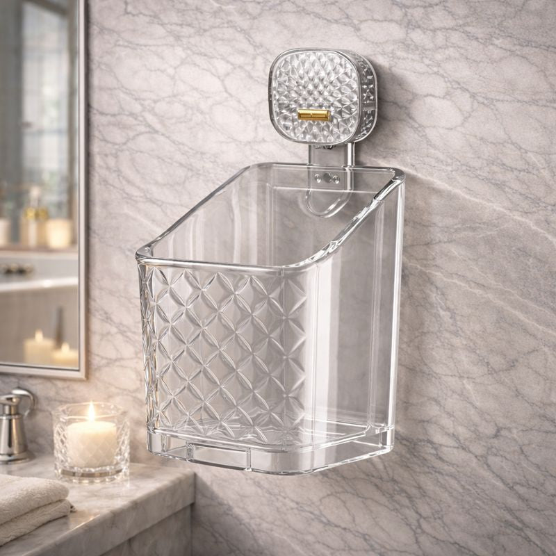 Premium Glacier Texture Suction Wall Bathroom Organizer (High Quality)