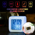 7 Color LED Alarm Clock with Snooze Feature