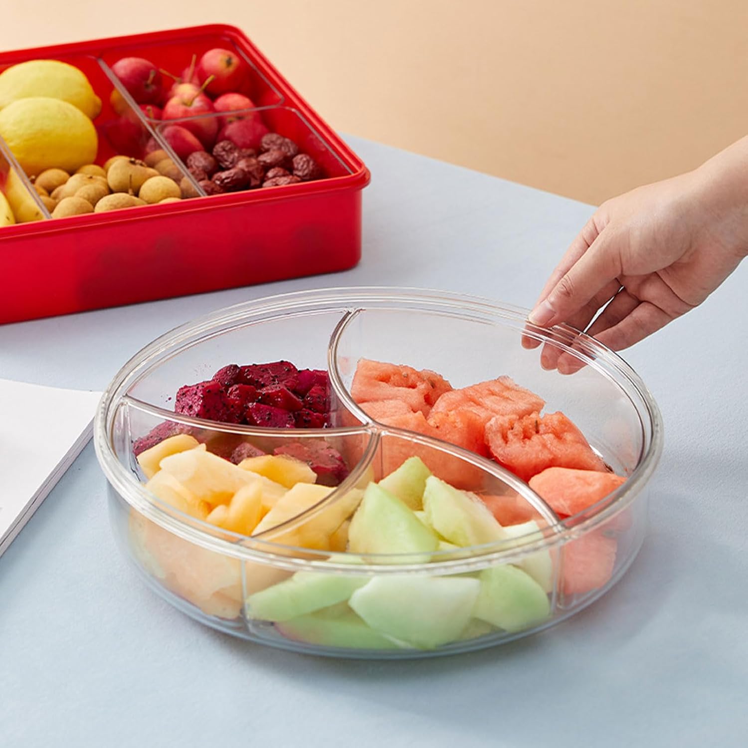 Premium Compartmentalized Dry Fruit & Snack Serving Tray