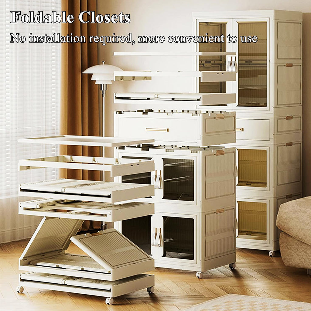 Portable Wardrobe Closet with Wheels – Heavy-Duty Storage Organizer