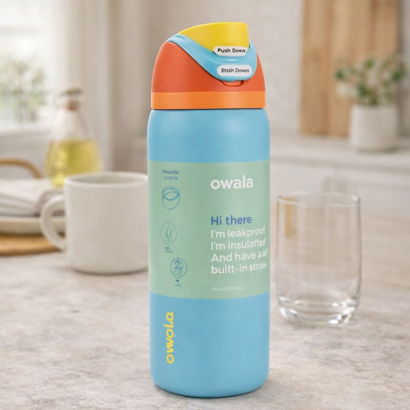 Owala FreeSip® Insulated Stainless Steel Water Bottle – 32oz Blue