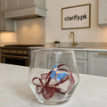 Butterfly Accent Transparent Glass Cup – Elegant Drinkware Design