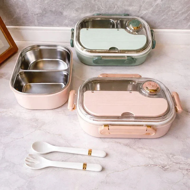 Stainless Steel Insulated Bento Lunch Box with Spoon