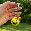 Emoji Keychain – Cute Smile Face Keyring for Bags, Cars & Gifts
