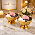 Gold Ice Cream Bowl - Elegant Dessert Serveware