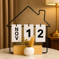 Home Frame Flip Desk Calendar – Wooden Desk Organizer