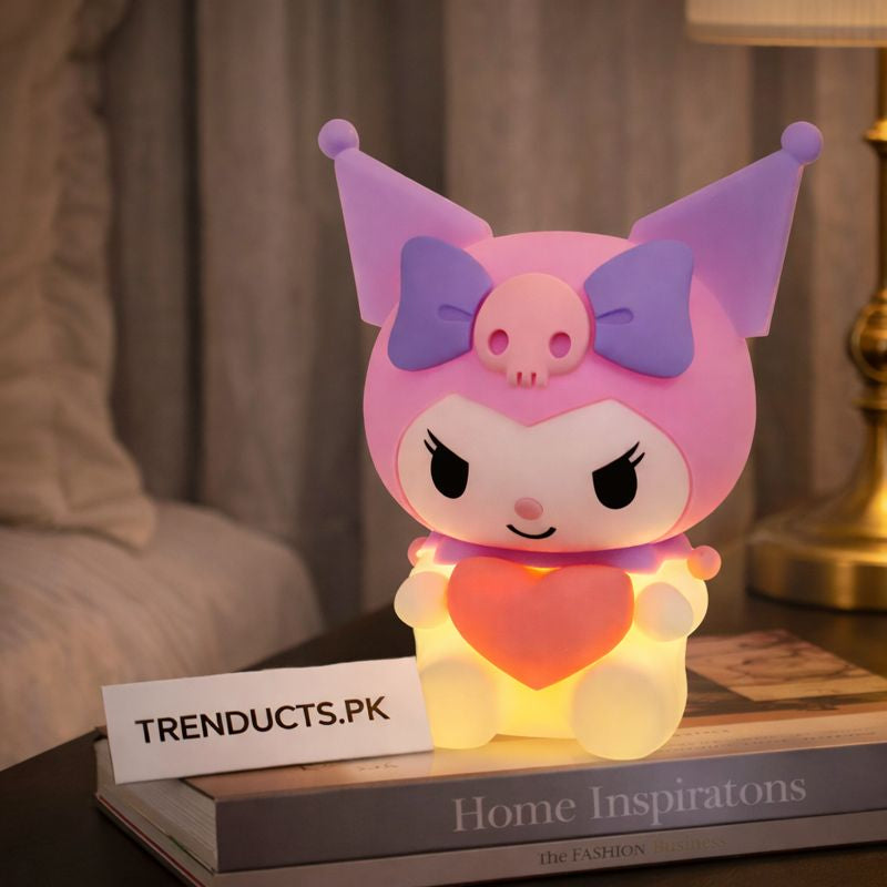 Kuromi Silicone Touch Night Light - Cute Kawaii Bedside Lamp & Sleep Aid