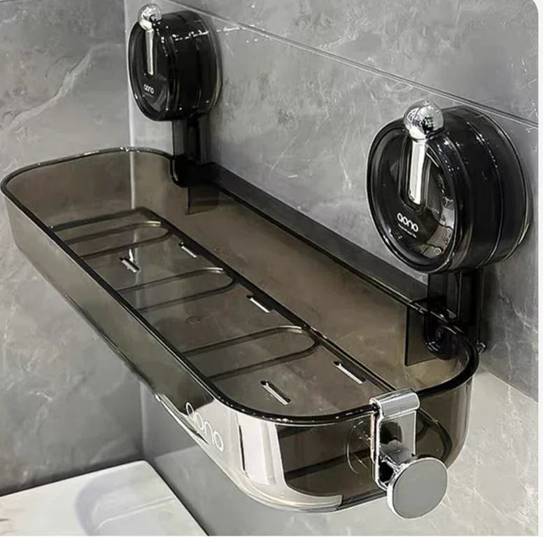 AONO Premium Bathroom Storage Rack – Suction Cup, No-Drill