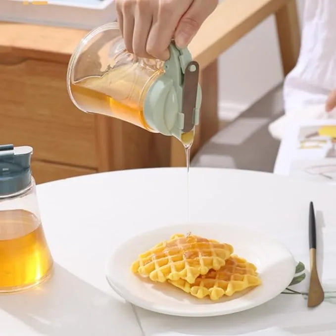 No-Drip Honey Dispenser – Easy Squeeze Syrup Bottle