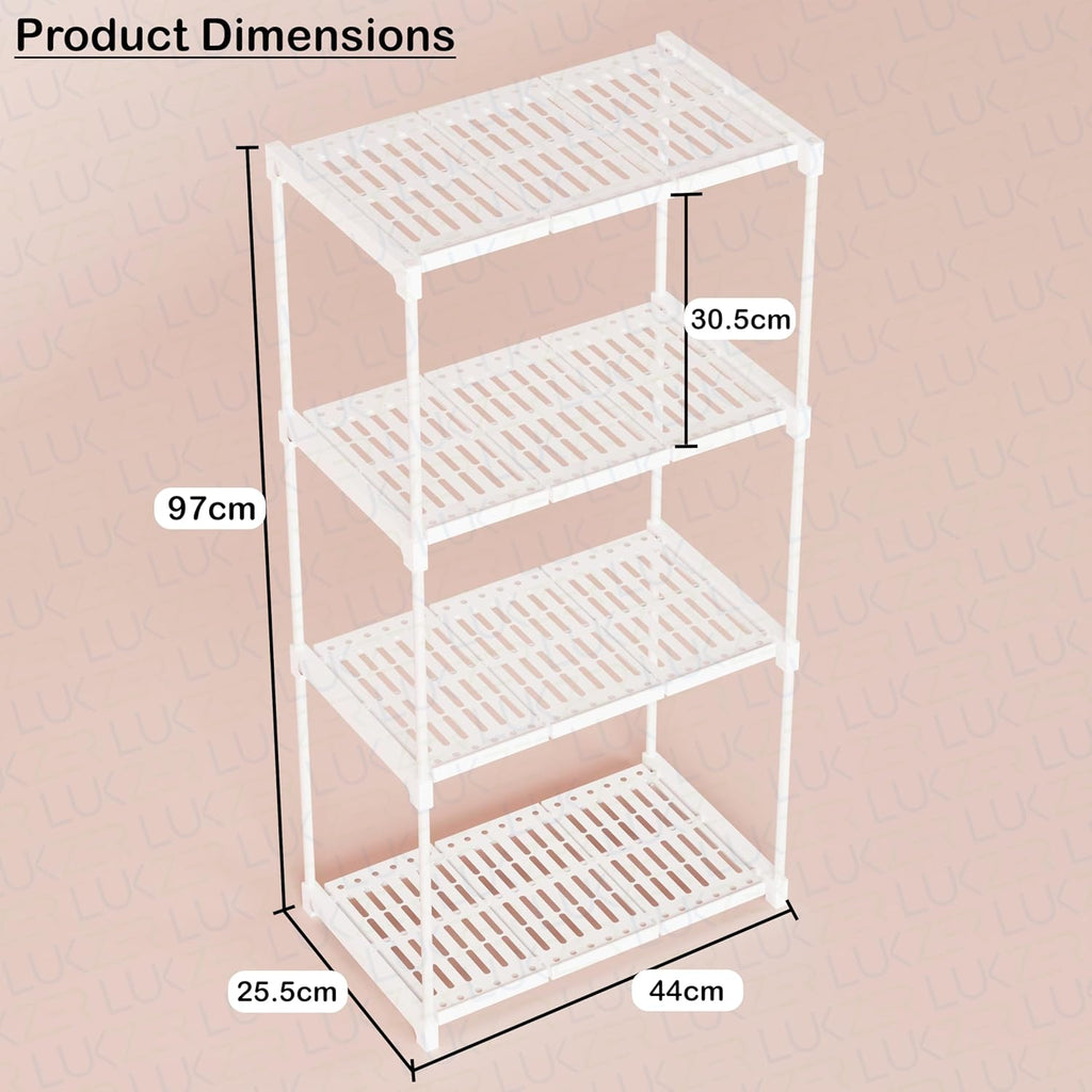 4-Tier Rolling Kitchen Storage Rack – Vertical Space Saver