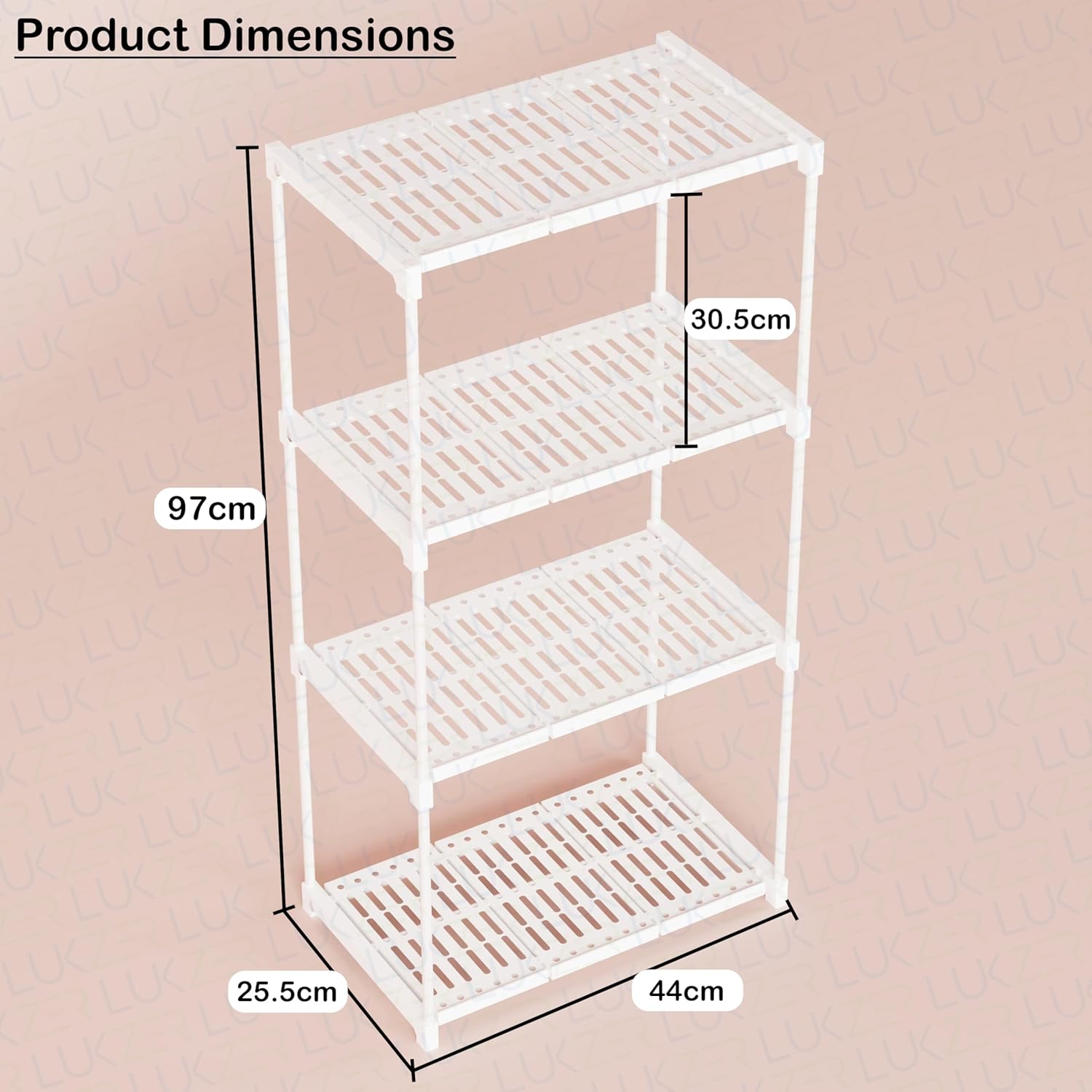 4-Tier Rolling Kitchen Storage Rack – Vertical Space Saver