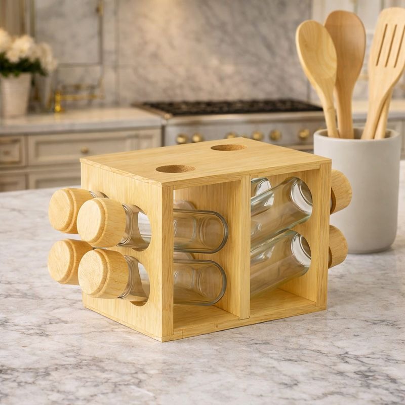 Shengya Wooden Rotating Spice Rack