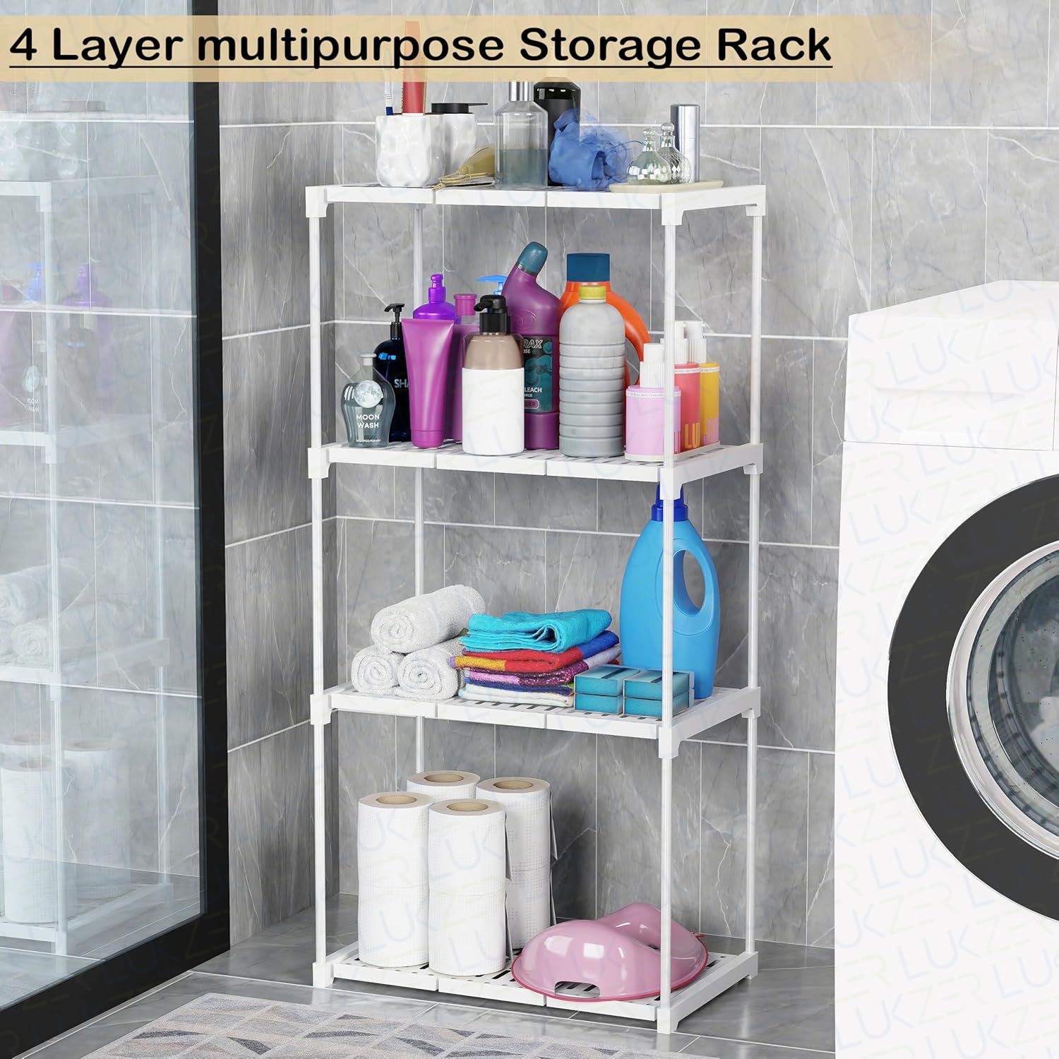 4-Tier Rolling Kitchen Storage Rack – Vertical Space Saver