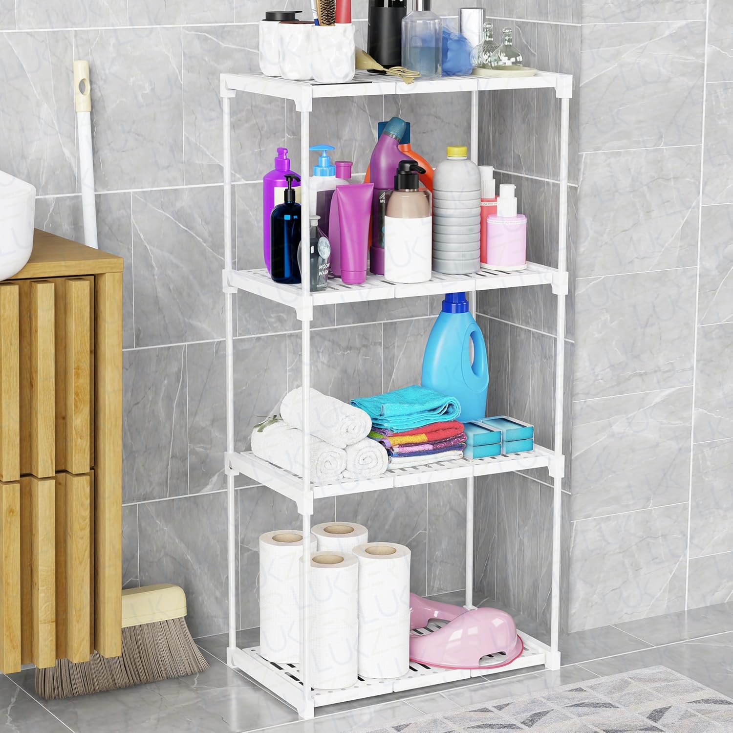 4-Tier Rolling Kitchen Storage Rack – Vertical Space Saver