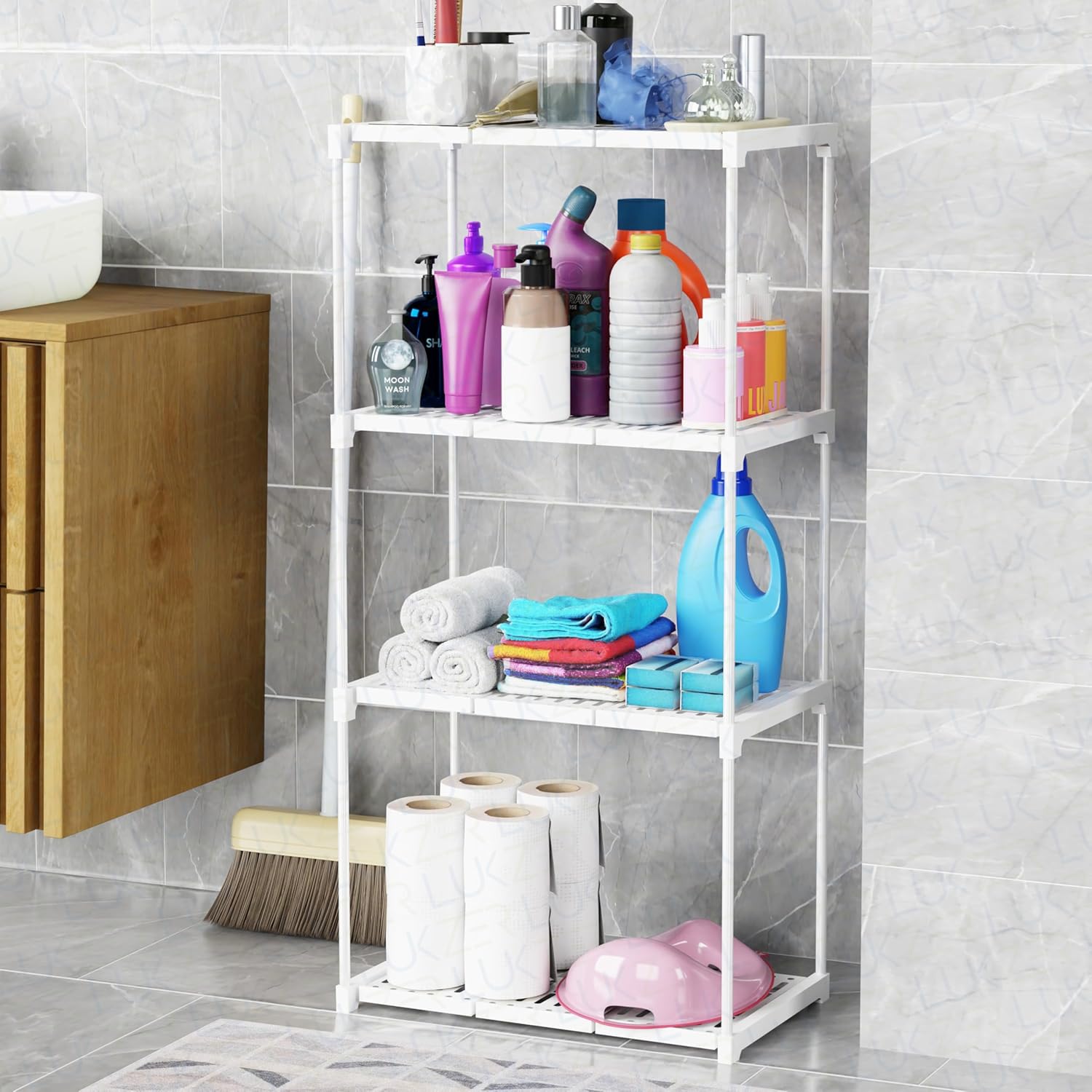 4-Tier Rolling Kitchen Storage Rack – Vertical Space Saver