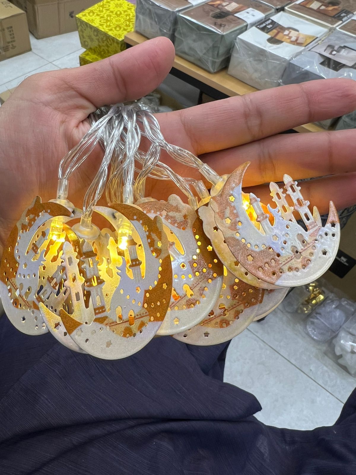 Warm Glow Islamic Motive String Lights