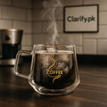 Transparent Glass Mug – 200ml Heat-Resistant Cup
