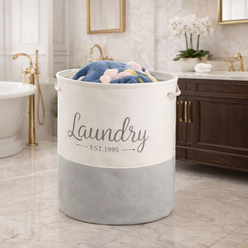 Thick Fabric Foldable Laundry Basket – Storage Solution