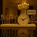 Modern WELCOME Decorative Table Clock – Desk Home Decor