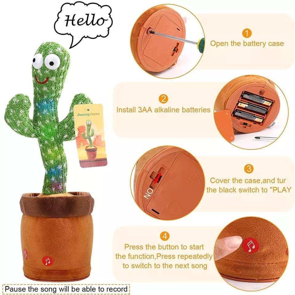 Dancing Cactus Toy - Interactive Talking Cactus for Kids