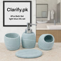 Luxury 4Pcs Textured Bath Set – Contemporary Bathroom Décor