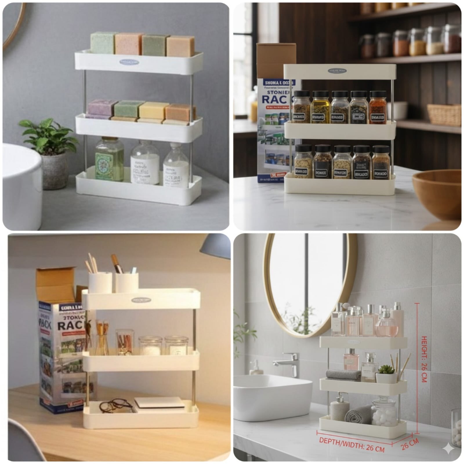 Rectangular Storage Rack – Multipurpose Organizer