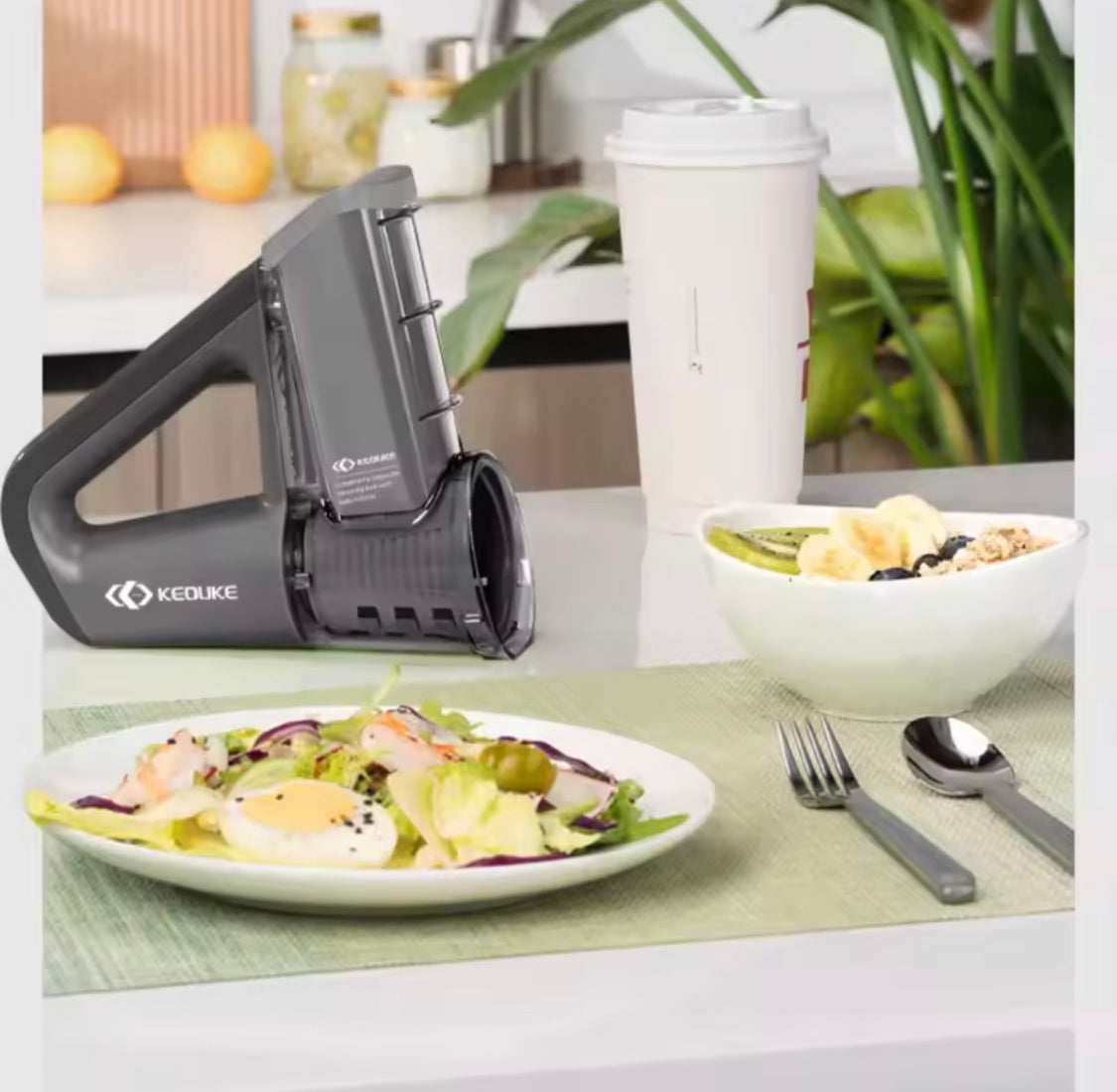 Electric Vegetable Slicer – 4-Blade Automated Prep Station