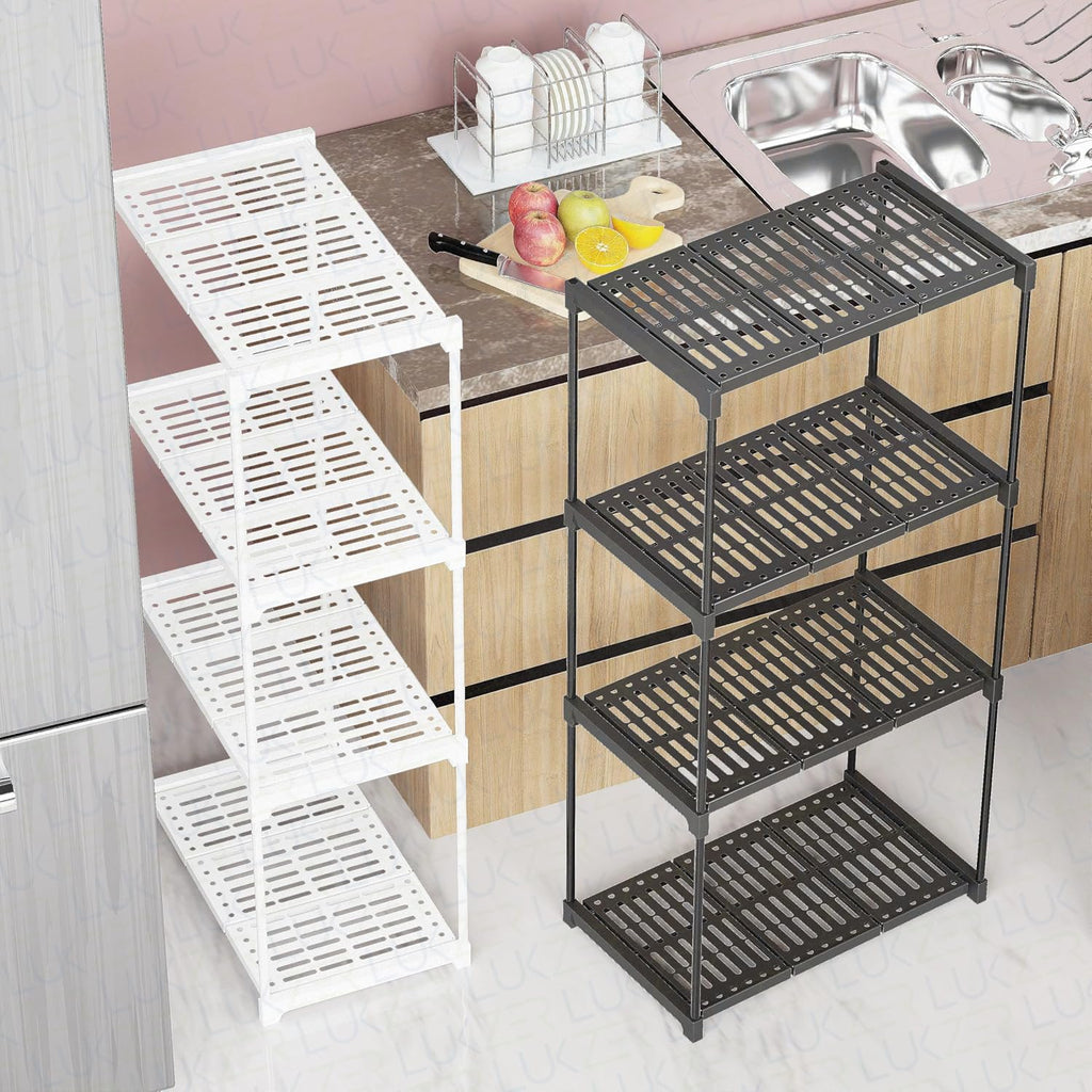 4-Tier Rolling Kitchen Storage Rack – Vertical Space Saver