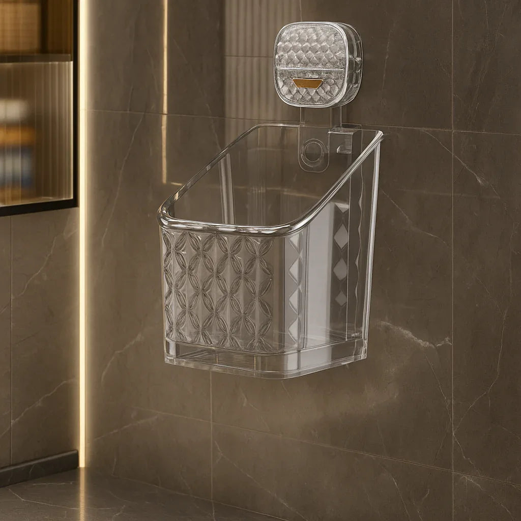 Premium Glacier Texture Suction Wall Bathroom Organizer (High Quality)