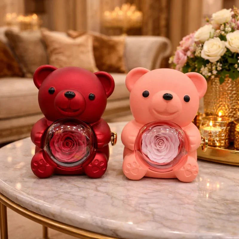 Teddy Bear Flower Gift Box – Romantic Gift Idea (Each)
