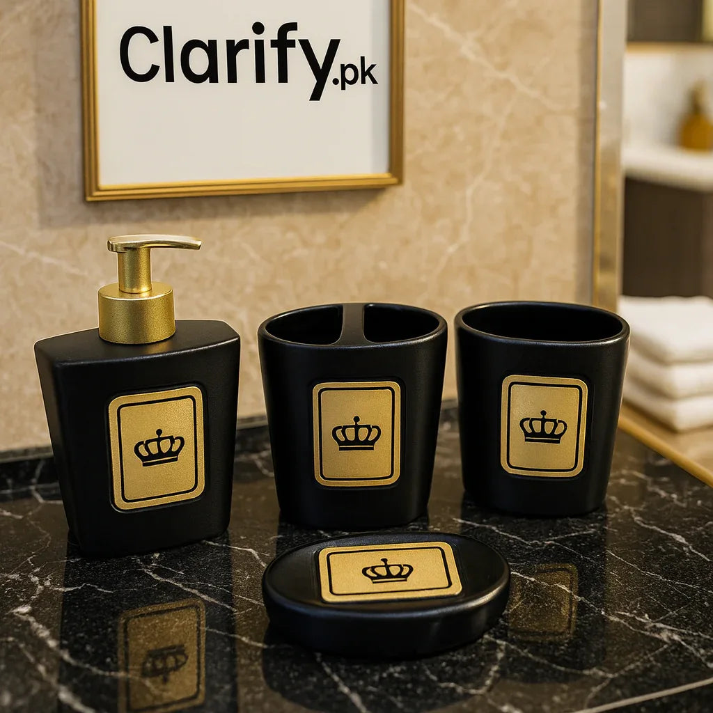 4Pcs Luxury Bath Set – Elegant Bathroom Accessories